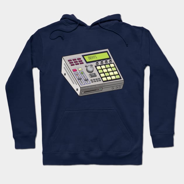 Beat Maker (Grey Shadows + Mystic Maroon Colorway) Analog / Music Hoodie by Analog Digital Visuals